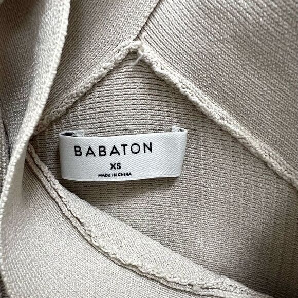 Babaton Aritzia Sculpt Ribbed Criss Cross Tank Cropped Tan Size XS - Picture 4 of 6